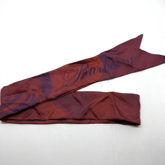 Burberry Rose Print Silk Scarf Raspberry Pink Logo Wrap Designer 100% Silk Italy - Picture 2 of 5